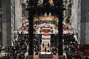 Pope Francis Leads A Mass In Memory Of Benedict XVI - Vatican