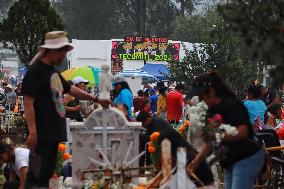 Day Of The Dead In San Antonio Tecómitl Cemetery