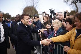 French President Visits Brittany After Storm Ciaran