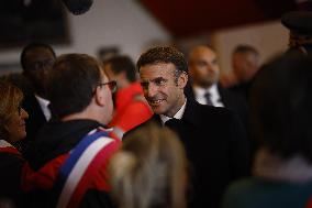 French President Visits Brittany After Storm Ciaran