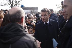 French President Visits Brittany After Storm Ciaran