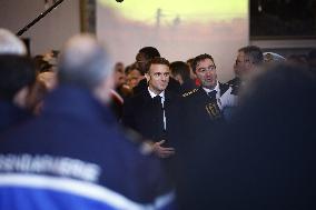 French President Visits Brittany After Storm Ciaran