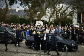 French President Visits Brittany After Storm Ciaran