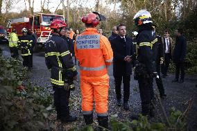 French President visits Brittany after Storm Ciaran