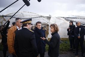 French President visits Brittany after Storm Ciaran