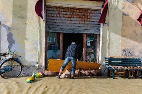 Big Storm Surge On The Tuscan Coastline