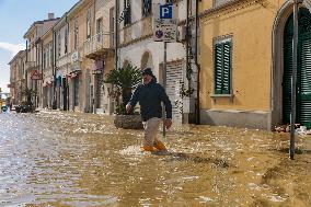 Big Storm Surge On The Tuscan Coastline