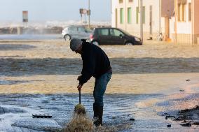 Big Storm Surge On The Tuscan Coastline