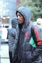 Manchester United Squad At Stockport Station