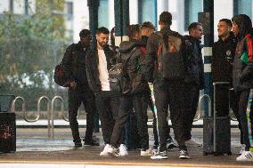 Manchester United Squad At Stockport Station