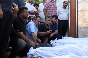 MIDEAST-GAZA-KHAN YOUNIS-ISRAEL-AIRSTRIKES-VICTIMS-FUNERAL