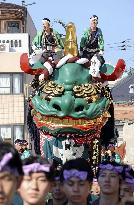 Giant float festival in Japan