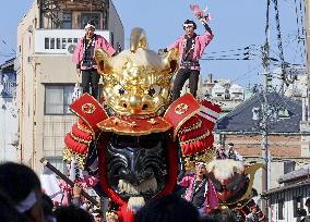 Giant float festival in Japan