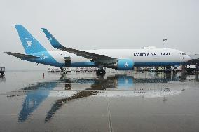 Maersk AIR Cargo Plane at Xiaoshan International Airport in Hangzhou