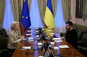 Ursula von der Leyen Arrives In Kyiv