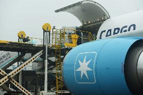 Maersk AIR Cargo Plane at Xiaoshan International Airport in Hangzhou