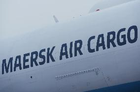 Maersk AIR Cargo Plane at Xiaoshan International Airport in Hangzhou