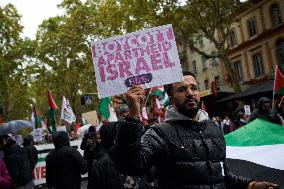 Toulouse: Protest In Support Of Palestine Anf For A Ceasefire In Gaza