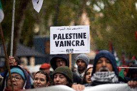 Toulouse: Protest In Support Of Palestine Anf For A Ceasefire In Gaza