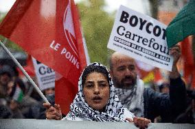 Toulouse: Protest In Support Of Palestine Anf For A Ceasefire In Gaza