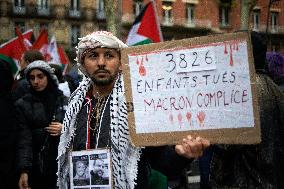 Toulouse: Protest In Support Of Palestine Anf For A Ceasefire In Gaza