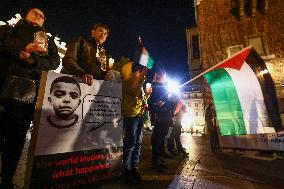 Solidarity With Palestine Demonstration In Krakow, Poland