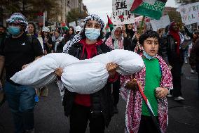 Tens of thousands demand Gaza ceasefire at Washington, DC protest