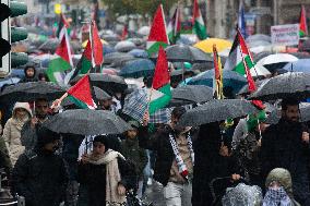 Pro-Palestine And Counter Demonstration In Duesseldorf