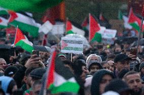 Pro-Palestine And Counter Demonstration In Duesseldorf