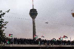 Pro-Palestine And Counter Demonstration In Duesseldorf