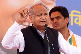 Rajasthan Chief Minister Ashok Gehlot Holds A Public Meeting - Ajmer