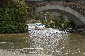 Violent Storm And Floods Hit Italy