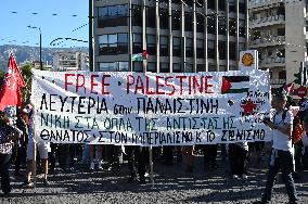 Pro-palestinian Demonstrate In Athens, Greece