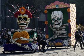 Great Day Of The Dead Parade In Mexico City