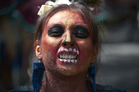 Great Day Of The Dead Parade In Mexico City