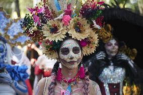 Great Day Of The Dead Parade In Mexico City