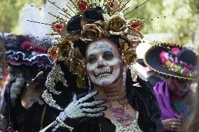 Great Day Of The Dead Parade In Mexico City