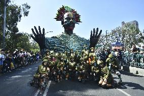 Great Day Of The Dead Parade In Mexico City