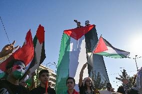 Pro-Palestinian Demonstration In Front Of The Israeli Embassy In Athens