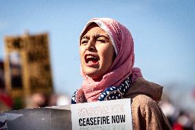 Tens of thousands demand Gaza ceasefire at Washington, DC protest