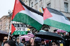 Pro Palestine Rally In Warsaw, Poland