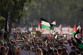 Massive Protest For Palestine In Mexico