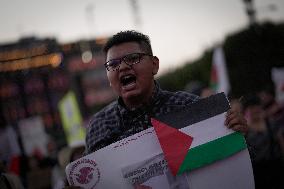 Massive Protest For Palestine In Mexico