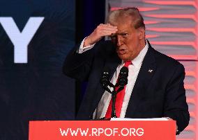 Former President Trump Speaks At Florida Freedom Summit