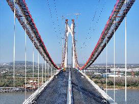 Nanjing Xianxin Road Yangtze River Bridge Construction