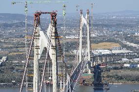 Nanjing Xianxin Road Yangtze River Bridge Construction