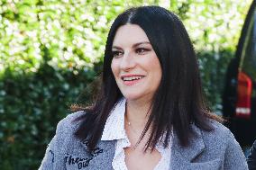 Laura Pausini Celebrity Sightings In Milan