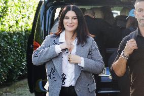 Laura Pausini Celebrity Sightings In Milan