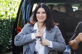 Laura Pausini Celebrity Sightings In Milan