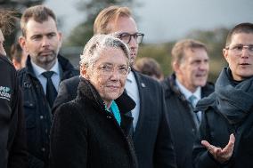 French Prime Minister Elisabeth Borne at « Ecurie des Pommiers » Equestrian Centre in Landes sur Ajon